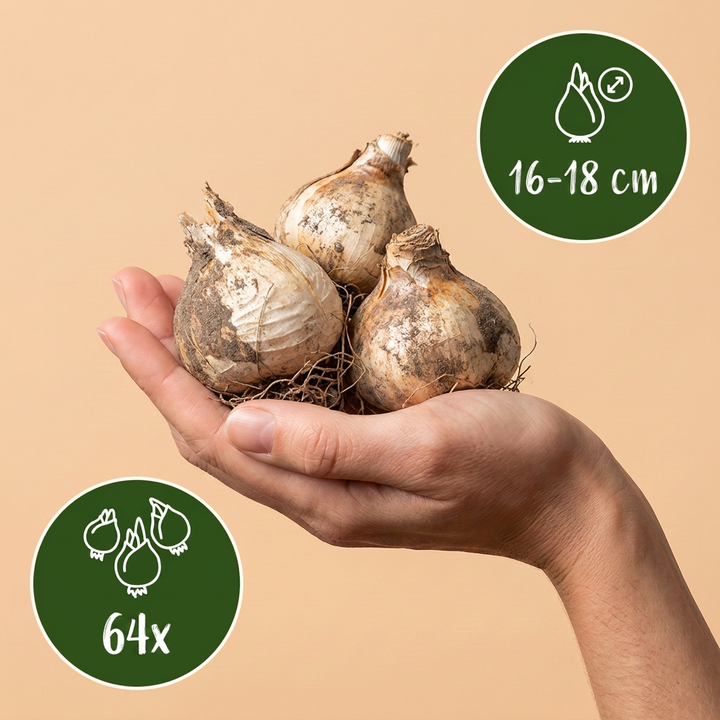 64x Allium Gladiator - Ail ornemental Gladiator - Violet - Floraison estivale - Calibre 16/18
