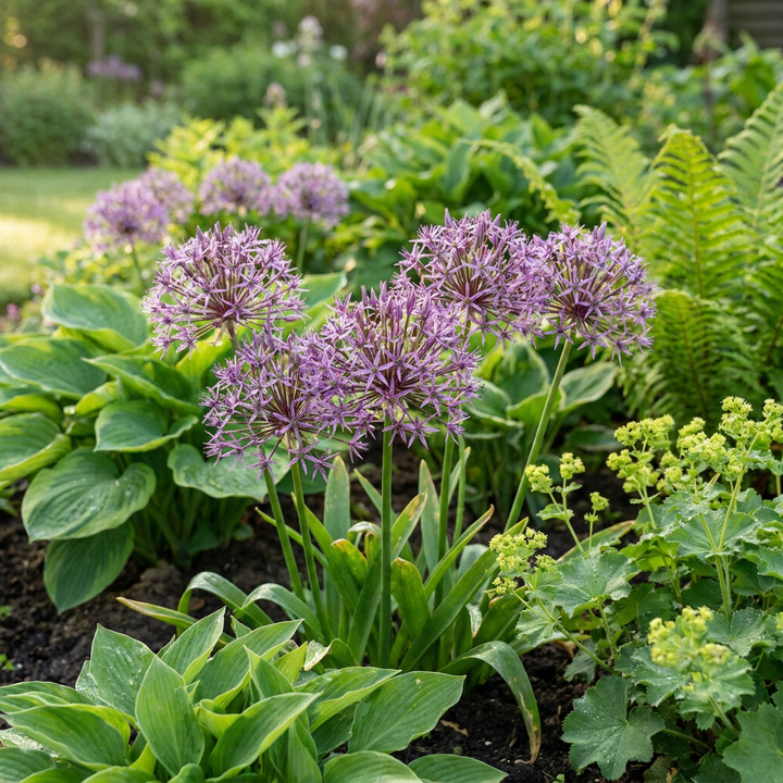 120x Allium Christophii - Ail étoilé de Perse - Violet - Floraison estivale - Calibre 10/12