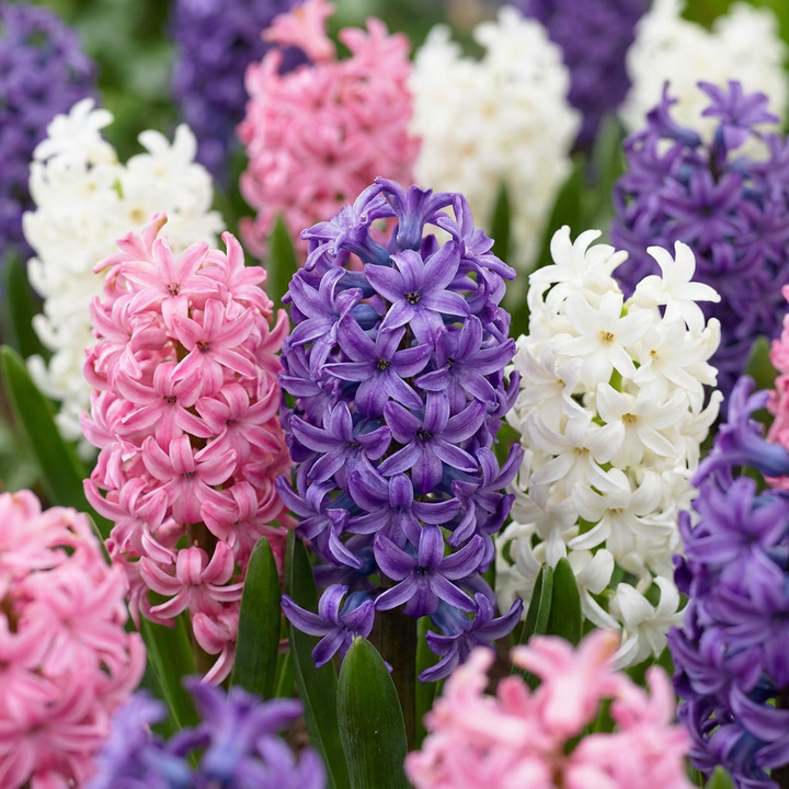 80x Hyacinthus Pastel mix - Jacinthe Pastel mix - Pastel - Floraison printanière - Calibre 14/15