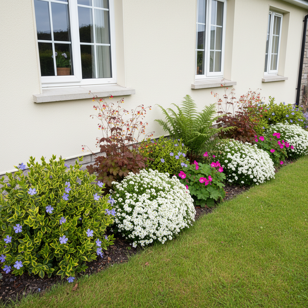 Healthy foliage and strong roots close-up of Perennial Border Package Madrid