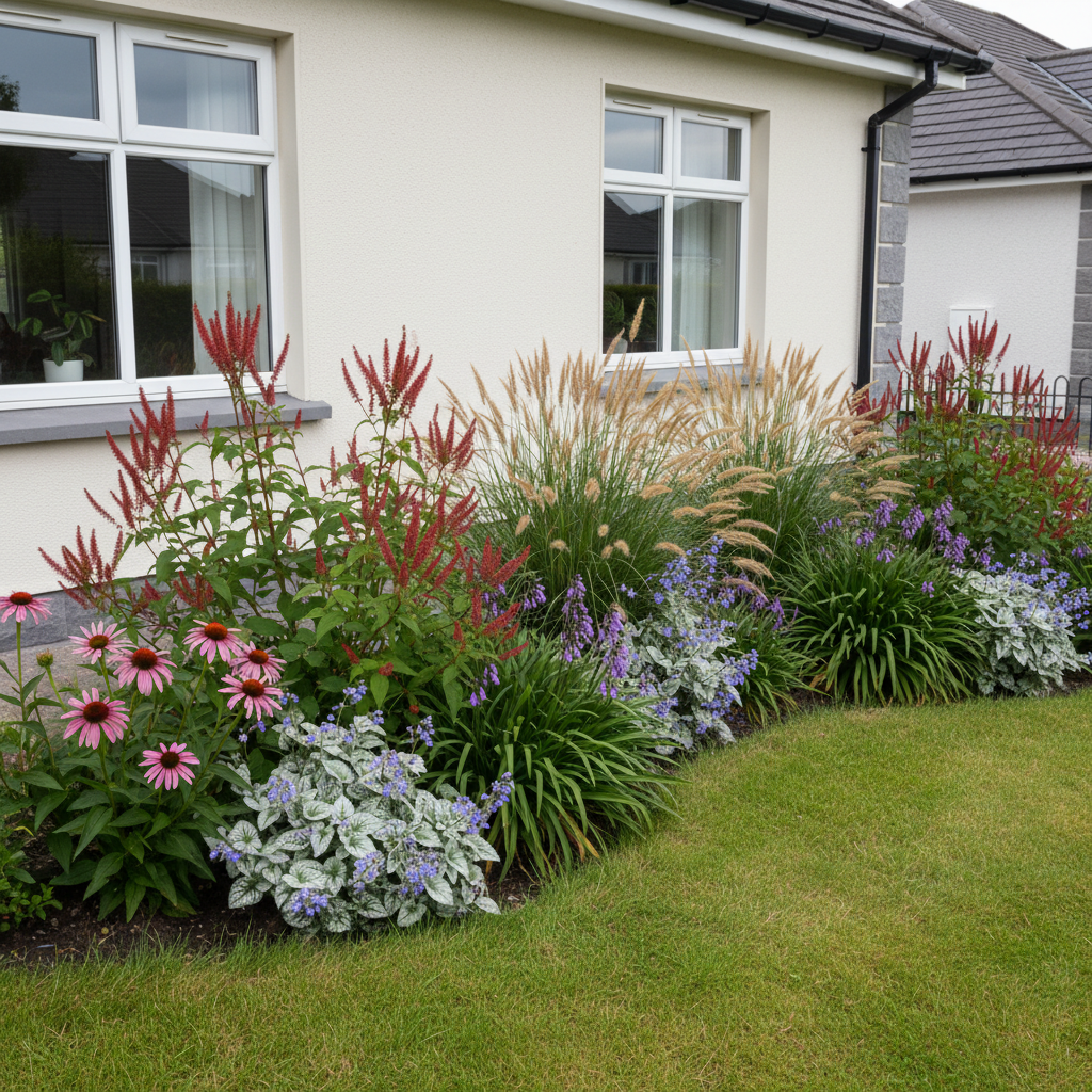 Healthy foliage and strong roots close-up of Perennial Border Package Milan