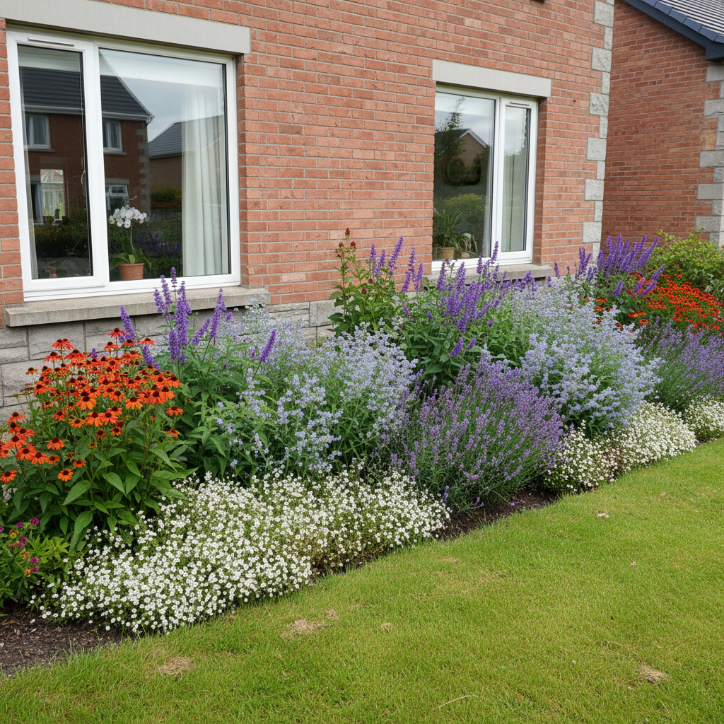 Healthy foliage and strong roots close-up of Perennial Border Package Limerick